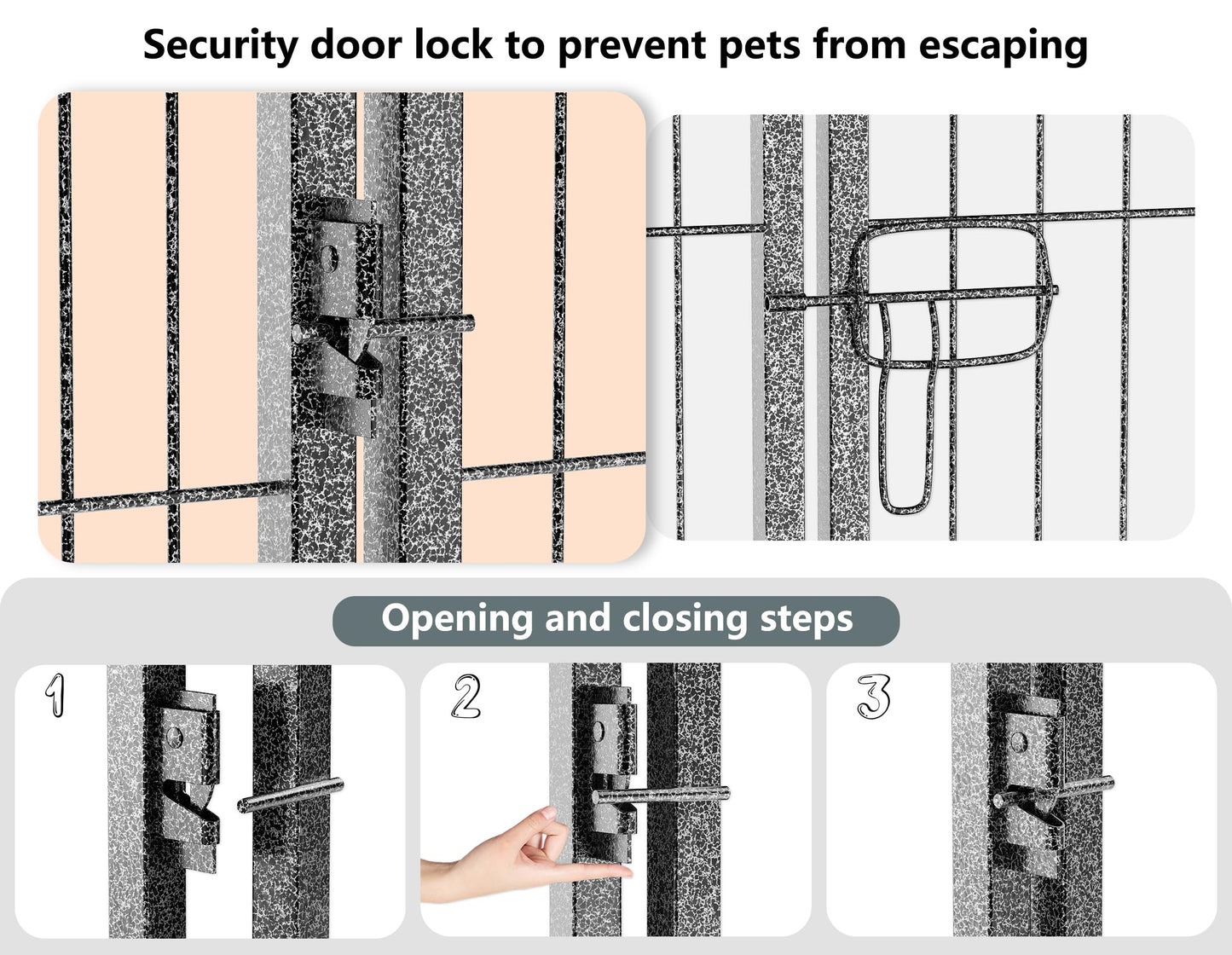 HOMIDEC Dog Pen – 8 Panel Heavy Duty Foldable Pet Playpen with Door, Indoor/Outdoor Fence for Dogs, Puppies, Cats & Small Animals (Silvery 120x120x80cm)