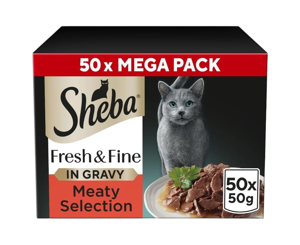 Sheba Fine Flakes in Jelly Wet Cat Food — Adult Cats | Poultry Collection, Fish Flavours,Meaty Selection