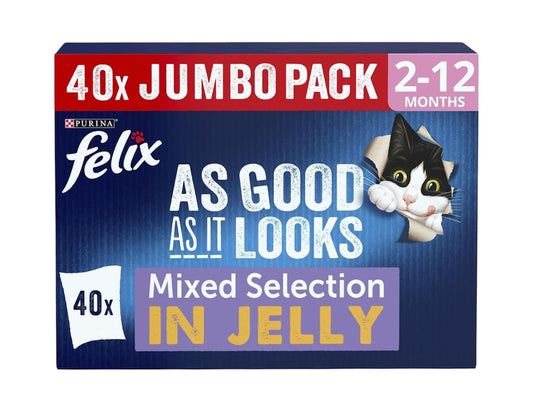 FELIX As Good As it Looks Kitten Mixed in Jelly Wet Cat Food 12x85g