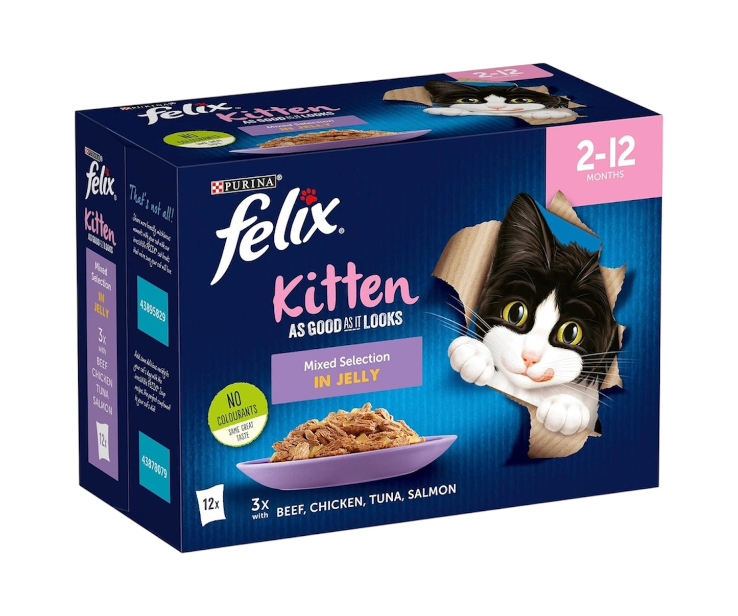 FELIX As Good As it Looks Kitten Mixed in Jelly Wet Cat Food 12x85g