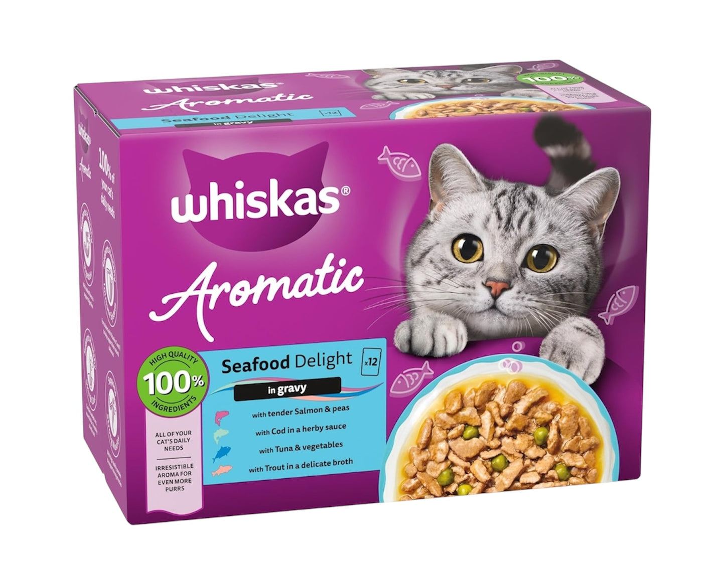 WHISKAS AROMATIC Adult Wet Cat Food in Gravy