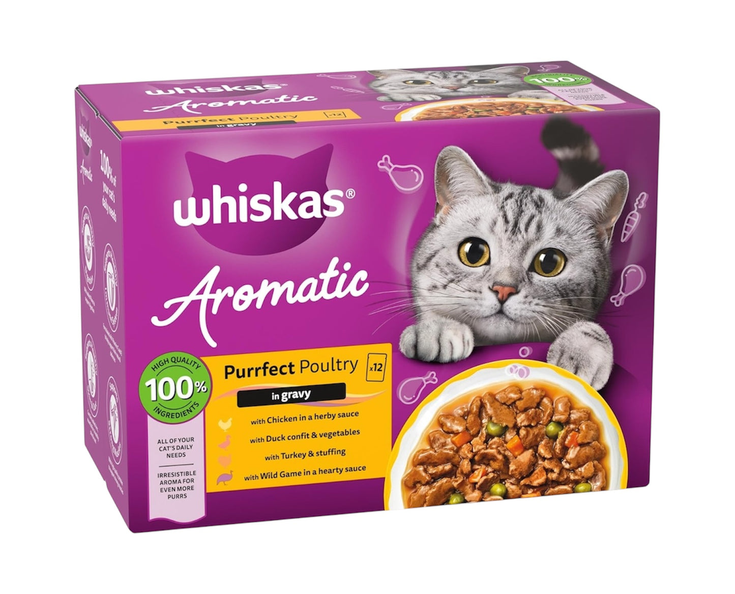WHISKAS AROMATIC Adult Wet Cat Food in Gravy