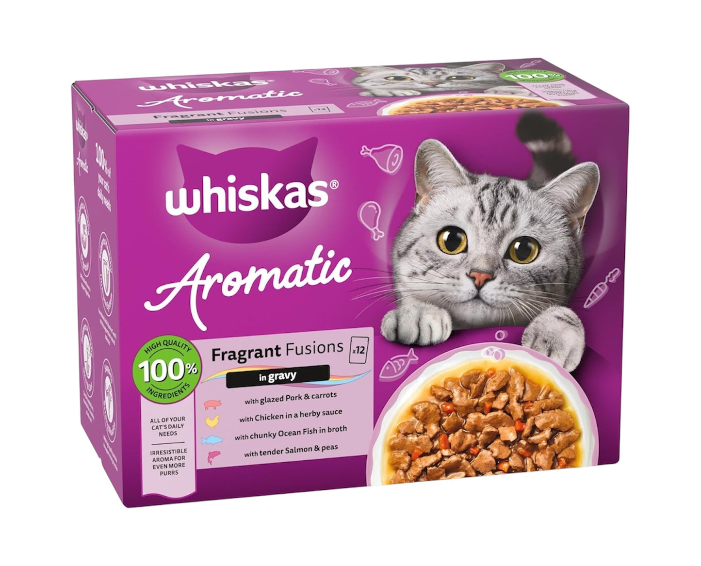WHISKAS AROMATIC Adult Wet Cat Food in Gravy