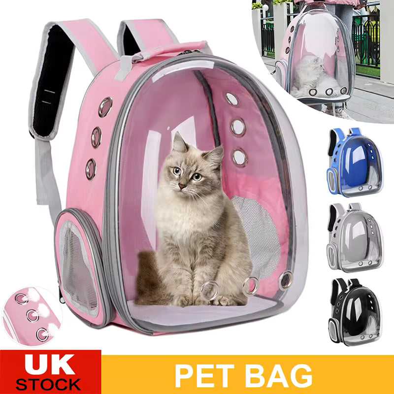 Space Pet Backpack – Cat & Small Animal Carrier, Breathable Travel Bag