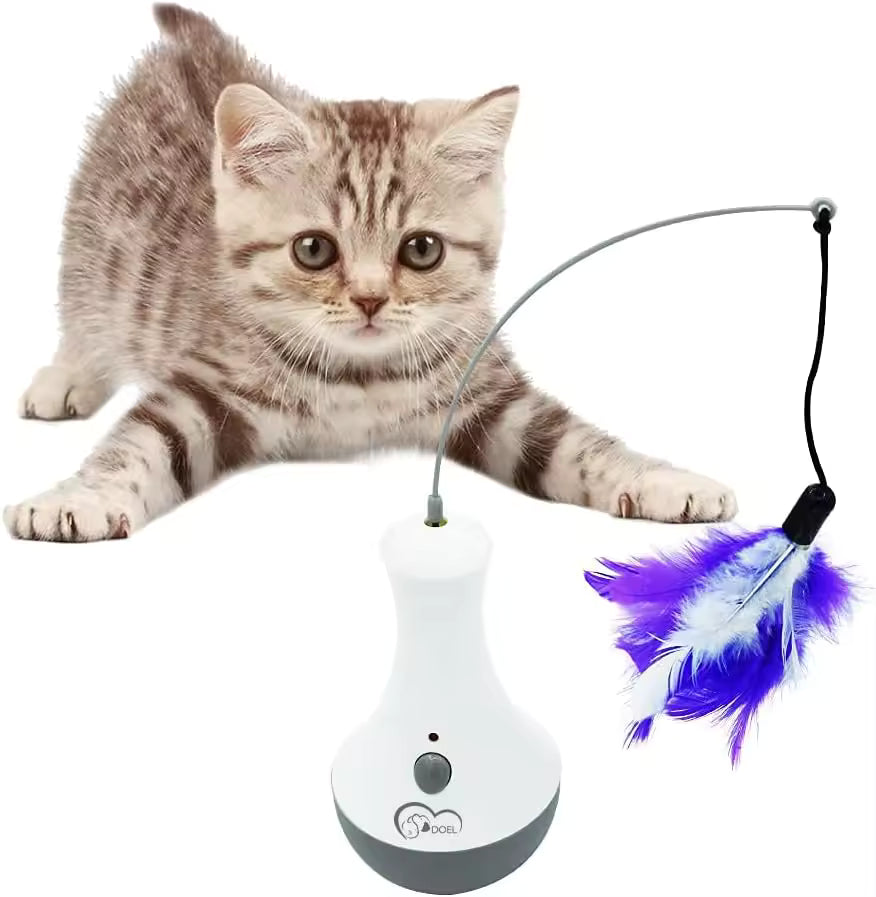Cat Interactive Feather Toy – Automatic Teaser for Indoor Play & Exercise