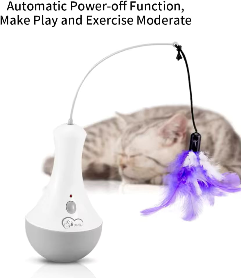 Cat Interactive Feather Toy – Automatic Teaser for Indoor Play & Exercise
