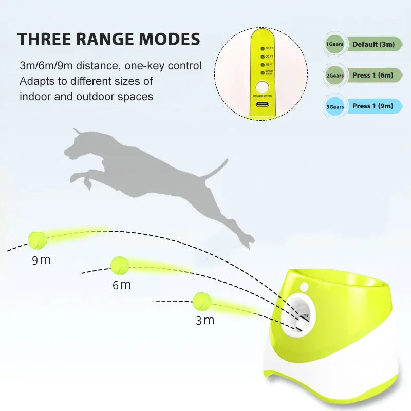 Automatic Pet Dogs Chase Fun Interactive Throw Catapult Dog Tennis Automatic Launcher Dogs Ball Catapult Pet Interactive