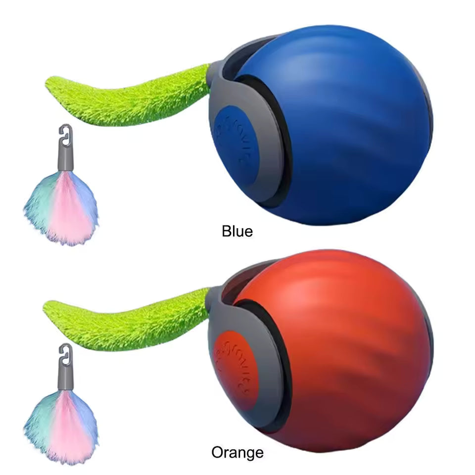 Smart Interactive Cat Toy Ball 2.0 – Automatic Rolling Ball with LED, Fun Exercise Toy for Cats