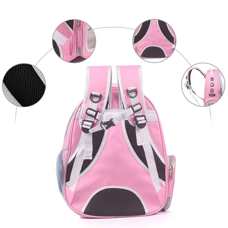 Space Pet Backpack – Cat & Small Animal Carrier, Breathable Travel Bag